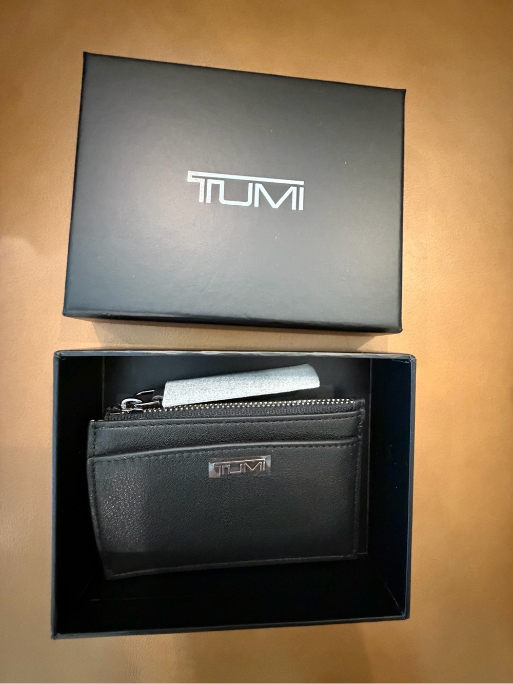TUMI Belden Zip Card Case — Black